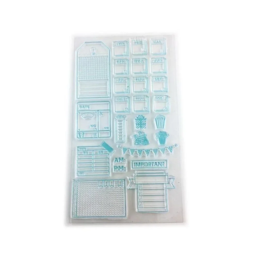 Journal Planner Calendar Activity Stamps Kit 26 PC Scrapbooking Diary mq